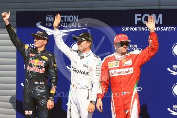 World © Octane Photographic Ltd. Mercedes AMG Petronas W07 Hybrid – Nico Rosberg, Red Bull Racing RB12 – Max Verstappen and Scuderia Ferrari SF16-H – Kimi Raikkonen. Saturday 27th August 2016, F1 Belgian GP Qualifying, Spa-Francorchamps, Belgium. Digital Ref : 1688LB1D0518