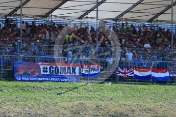 World © Octane Photographic Ltd. Red Bull Racing RB12 – Max Verstappen fans. Saturday 27th August 2016, F1 Belgian GP Qualifying, Spa-Francorchamps, Belgium. Digital Ref : 1688LB1D9668