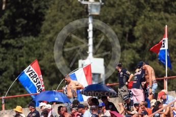 World © Octane Photographic Ltd. Red Bull Racing RB12 – Max Verstappen fans. Saturday 27th August 2016, F1 Belgian GP Qualifying, Spa-Francorchamps, Belgium. Digital Ref : 1688LB1D9671