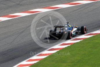 World © Octane Photographic Ltd. Sahara Force India VJM09 - Sergio Perez. Saturday 27th August 2016, F1 Belgian GP Qualifying, Spa-Francorchamps, Belgium. Digital Ref : 1688LB1D9852
