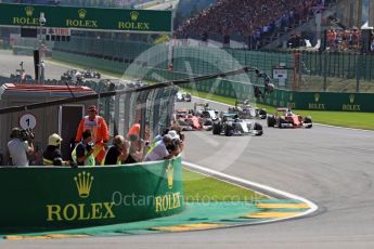 World © Octane Photographic Ltd. Mercedes AMG Petronas W07 Hybrid – Nico Rosberg leads race start. Sunday 28th August 2016, F1 Belgian GP Race, Spa-Francorchamps, Belgium. Digital Ref : 1692LB1D2480
