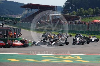 World © Octane Photographic Ltd. Sahara Force India VJM09 - Sergio Perez. Sunday 28th August 2016, F1 Belgian GP Race, Spa-Francorchamps, Belgium. Digital Ref : 1692LB1D2510