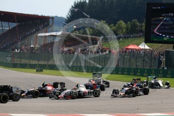 World © Octane Photographic Ltd. Haas F1 Team VF-16 - Esteban Gutierrez. Sunday 28th August 2016, F1 Belgian GP Race, Spa-Francorchamps, Belgium. Digital Ref : 1692LB1D2533