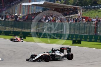 World © Octane Photographic Ltd. Sahara Force India VJM09 - Nico Hulkenberg. Sunday 28th August 2016, F1 Belgian GP Race, Spa-Francorchamps, Belgium. Digital Ref : 1692LB1D2649