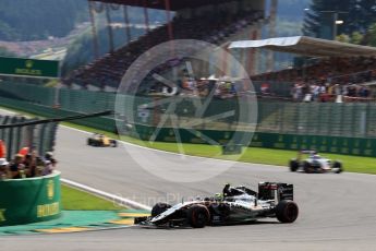 World © Octane Photographic Ltd. Sahara Force India VJM09 - Sergio Perez. Sunday 28th August 2016, F1 Belgian GP Race, Spa-Francorchamps, Belgium. Digital Ref : 1692LB1D2671