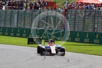 World © Octane Photographic Ltd. Manor Racing MRT05 – Esteban Ocon. Sunday 28th August 2016, F1 Belgian GP Race, Spa-Francorchamps, Belgium. Digital Ref : 1692LB2D4776