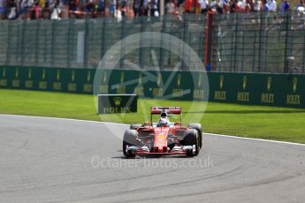 World © Octane Photographic Ltd. Scuderia Ferrari SF16-H – Sebastian Vettel. Sunday 28th August 2016, F1 Belgian GP Race, Spa-Francorchamps, Belgium. Digital Ref : 1692LB2D4974