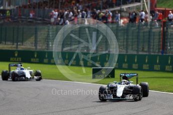 World © Octane Photographic Ltd. Mercedes AMG Petronas W07 Hybrid – Lewis Hamilton. Sunday 28th August 2016, F1 Belgian GP Race, Spa-Francorchamps, Belgium. Digital Ref : 1692LB2D5009
