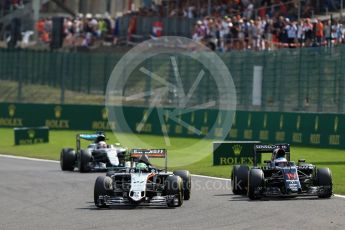 World © Octane Photographic Ltd. Sahara Force India VJM09 - Nico Hulkenberg. Sunday 28th August 2016, F1 Belgian GP Race, Spa-Francorchamps, Belgium. Digital Ref : 1692LB2D5109