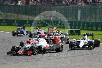World © Octane Photographic Ltd. Haas F1 Team VF-16 – Romain Grosjean. Sunday 28th August 2016, F1 Belgian GP Race, Spa-Francorchamps, Belgium. Digital Ref : 1692LB2D5132