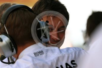 World © Octane Photographic Ltd. Mercedes AMG Petronas - Toto Wolff. Sunday 28th August 2016, F1 Belgian GP Race Podium, Spa-Francorchamps, Belgium. Digital Ref : 1693LB1D2768