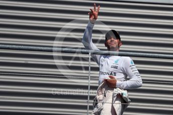 World © Octane Photographic Ltd. Mercedes AMG Petronas – Lewis Hamilton. Sunday 28th August 2016, F1 Belgian GP Race Podium, Spa-Francorchamps, Belgium. Digital Ref : 1693LB1D2815