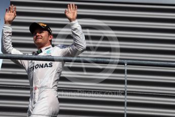 World © Octane Photographic Ltd. Mercedes AMG Petronas – Nico Rosberg. Sunday 28th August 2016, F1 Belgian GP Race Podium, Spa-Francorchamps, Belgium. Digital Ref : 1693LB1D2857