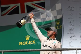 World © Octane Photographic Ltd. Mercedes AMG Petronas – Lewis Hamilton. Sunday 28th August 2016, F1 Belgian GP Race Podium, Spa-Francorchamps, Belgium. Digital Ref : 1693LB1D3538