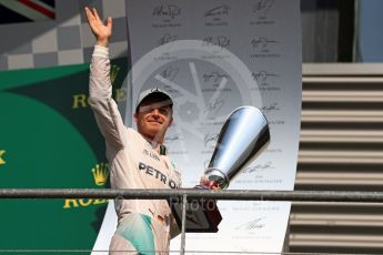World © Octane Photographic Ltd. Mercedes AMG Petronas – Nico Rosberg. Sunday 28th August 2016, F1 Belgian GP Race Podium, Spa-Francorchamps, Belgium. Digital Ref : 1693LB1D3561