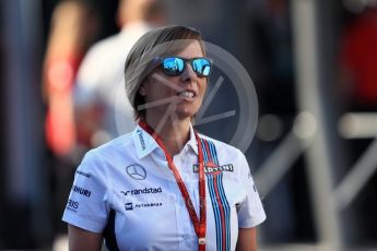 World © Octane Photographic Ltd. Williams Martini Racing Deputy Team Principal – Claire Williams. Saturday 27th August 2016, F1 Belgian GP Paddock, Spa-Francorchamps, Belgium. Digital Ref :1686LB1D8589