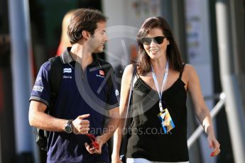 World © Octane Photographic Ltd. Sauber F1 Team C35 – Felipe Nasr and girlfriend Guilia Maria Testoni . Saturday 27th August 2016, F1 Belgian GP Paddock, Spa-Francorchamps, Belgium. Digital Ref :1686LB1D8599