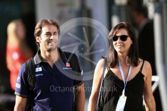 World © Octane Photographic Ltd. Sauber F1 Team C35 – Felipe Nasr and girlfriend Guilia Maria Testoni . Saturday 27th August 2016, F1 Belgian GP Paddock, Spa-Francorchamps, Belgium. Digital Ref :1686LB1D8603