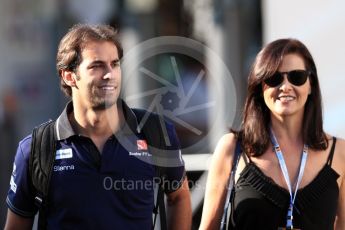 World © Octane Photographic Ltd. Sauber F1 Team C35 – Felipe Nasr and girlfriend Guilia Maria Testoni . Saturday 27th August 2016, F1 Belgian GP Paddock, Spa-Francorchamps, Belgium. Digital Ref :1686LB1D8607