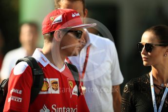 World © Octane Photographic Ltd. Scuderia Ferrari SF16-H – Kimi Raikkonen with wife Minttu Virtanen. Saturday 27th August 2016, F1 Belgian GP Paddock, Spa-Francorchamps, Belgium. Digital Ref :1686LB1D8703