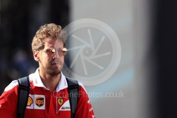 World © Octane Photographic Ltd. Scuderia Ferrari SF16-H – Sebastian Vettel. Saturday 27th August 2016, F1 Belgian GP Paddock, Spa-Francorchamps, Belgium. Digital Ref : 1686LB1D8776