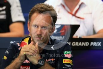 World © Octane Photographic Ltd. F1 Belgian GP FIA Personnel Press Conference, Spa-Francorchamps, Belgium. Friday 26th August 2016. Christian Horner - Red Bull Racing Team Principal. Digital Ref : 1684LB1D7732