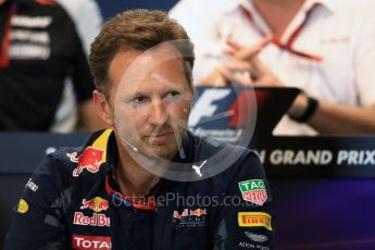World © Octane Photographic Ltd. F1 Belgian GP FIA Personnel Press Conference, Spa-Francorchamps, Belgium. Friday 26th August 2016. Christian Horner - Red Bull Racing Team Principal. Digital Ref : 1684LB1D7740