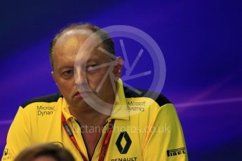 World © Octane Photographic Ltd. F1 Belgian GP FIA Personnel Press Conference, Spa-Francorchamps, Belgium. Friday 26th August 2016. Frederic Vasseur – Renault Sport F1 Team - Team Principal. Digital Ref : 1684LB1D7800