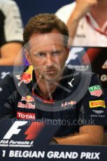 World © Octane Photographic Ltd. F1 Belgian GP FIA Personnel Press Conference, Spa-Francorchamps, Belgium. Friday 26th August 2016. Christian Horner - Red Bull Racing Team Principal. Digital Ref : 1684LB1D7806