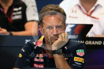 World © Octane Photographic Ltd. F1 Belgian GP FIA Personnel Press Conference, Spa-Francorchamps, Belgium. Friday 26th August 2016. Christian Horner - Red Bull Racing Team Principal. Digital Ref : 1684LB1D7833