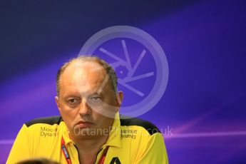 World © Octane Photographic Ltd. F1 Belgian GP FIA Personnel Press Conference, Spa-Francorchamps, Belgium. Friday 26th August 2016. Frederic Vasseur – Renault Sport F1 Team - Team Principal. Digital Ref : 1684LB1D7885