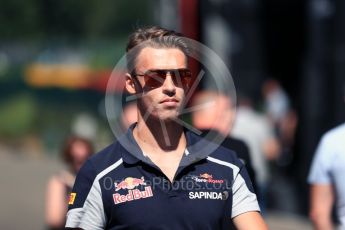 World © Octane Photographic Ltd. Scuderia Toro Rosso STR11 – Daniil Kvyat. Thursday 25th August 2016, F1 Belgian GP Paddock, Spa-Francorchamps, Belgium. Digital Ref : 1677LB1D5392