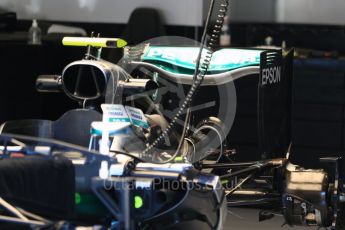 World © Octane Photographic Ltd. Mercedes AMG Petronas W07 Hybrid. Thursday 25th August 2016, F1 Belgian GP Pit Lane, Spa-Francorchamps, Belgium. Digital Ref : 1677LB1D5420