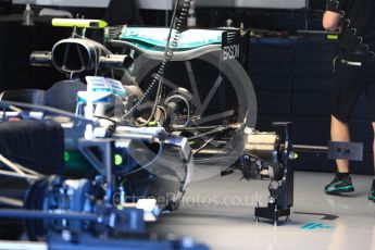 World © Octane Photographic Ltd. Mercedes AMG Petronas W07 Hybrid. Thursday 25th August 2016, F1 Belgian GP Pit Lane, Spa-Francorchamps, Belgium. Digital Ref : 1677LB1D5424