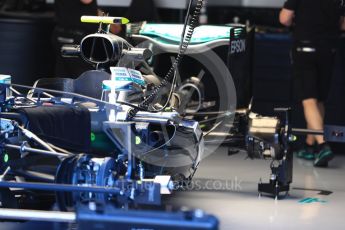 World © Octane Photographic Ltd. Mercedes AMG Petronas W07 Hybrid. Thursday 25th August 2016, F1 Belgian GP Pit Lane, Spa-Francorchamps, Belgium. Digital Ref : 1677LB1D5426