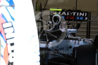 World © Octane Photographic Ltd. Williams Martini Racing, Williams Mercedes FW38 – Valtteri Bottas. Thursday 25th August 2016, F1 Belgian GP Pit Lane, Spa-Francorchamps, Belgium. Digital Ref : 1677LB1D5467