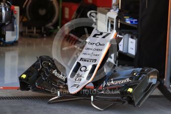 World © Octane Photographic Ltd. Sahara Force India VJM09. Thursday 25th August 2016, F1 Belgian GP Pit Lane, Spa-Francorchamps, Belgium. Digital Ref : 1677LB1D5518