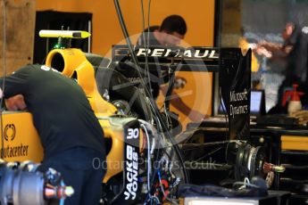 World © Octane Photographic Ltd. Renault Sport F1 Team RS16. Thursday 25th August 2016, F1 Belgian GP Pit Lane, Spa-Francorchamps, Belgium. Digital Ref : 1677LB1D5530
