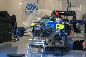 World © Octane Photographic Ltd. Manor Racing MRT05. Thursday 25th August 2016, F1 Belgian GP Pit Lane, Spa-Francorchamps, Belgium. Digital Ref : 1677LB1D5617