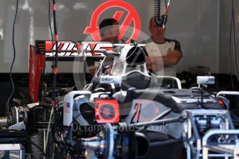 World © Octane Photographic Ltd. Haas F1 Team VF-16. Thursday 25th August 2016, F1 Belgian GP Pit Lane, Spa-Francorchamps, Belgium. Digital Ref : 1677LB1D5645