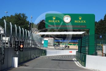 World © Octane Photographic Ltd. Thursday 25th August 2016, F1 Belgian GP end of Pit Lane, Spa-Francorchamps, Belgium. Digital Ref : 1677LB1D5659