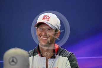 World © Octane Photographic Ltd. F1 Belgian GP FIA Drivers’ Press Conference, Spa-Francorchamps, Belgium. Thursday 25th August 2016. Haas F1 Team – Romain Grosjean. Digital Ref : 1678LB1D5752