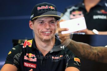 World © Octane Photographic Ltd. F1 Belgian GP FIA Drivers’ Press Conference, Spa-Francorchamps, Belgium. Thursday 25th August 2016. Red Bull Racing – Max Verstappen. Digital Ref : 1678LB1D5770