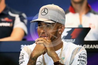 World © Octane Photographic Ltd. F1 Belgian GP FIA Drivers’ Press Conference, Spa-Francorchamps, Belgium. Thursday 25th August 2016. Mercedes AMG Petronas – Lewis Hamilton. Digital Ref : 1678LB1D5909