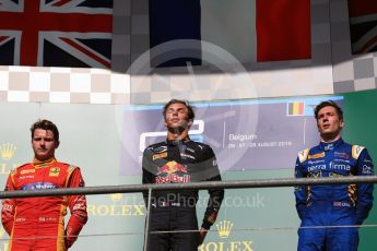 World © Octane Photographic Ltd. Prema Racing - GP2/11 – Pierre Gasly, Racing Engineering - GP2/11 – Jordan King and DAMS - GP2/11 – Alex Lynn. Saturday 27th August 2016, GP2 Race 1, Spa-Francorchamps, Belgium. Digital Ref : 1682LB1D0762