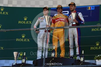 World © Octane Photographic Ltd. Prema Racing - GP2/11 – Antonia Giovinazzi, Rapax - GP2/11 – Gustav Malja and Trident - GP2/11 – Luca Ghiotto. Sunday 28th August 2016, GP2 Race 2, Spa-Francorchamps, Belgium. Digital Ref : 1690LB2D4625