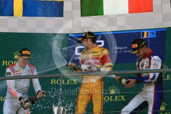 World © Octane Photographic Ltd. Prema Racing - GP2/11 – Antonia Giovinazzi, Rapax - GP2/11 – Gustav Malja and Trident - GP2/11 – Luca Ghiotto. Sunday 28th August 2016, GP2 Race 2, Spa-Francorchamps, Belgium. Digital Ref : 1690LB2D4637