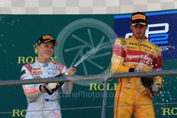 World © Octane Photographic Ltd. Prema Racing - GP2/11 – Antonia Giovinazzi, Rapax - GP2/11 – Gustav Malja and Trident - GP2/11 – Luca Ghiotto. Sunday 28th August 2016, GP2 Race 2, Spa-Francorchamps, Belgium. Digital Ref : 1690LB2D4665