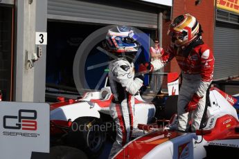 World © Octane Photographic Ltd. ART Grand Prix – GP3/16 – Charles Leclerc and ART Grand Prix – GP3/16 – Nyck de Vries . Saturday 27th August 2016, GP3 Race 1, Spa-Francorchamps, Belgium. Digital Ref : 1683LB2D4256