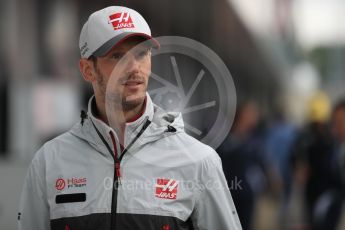 World © Octane Photographic Ltd. Haas F1 Team VF-16 – Romain Grosjean. Sunday 10th July 2016, F1 British GP Drivers Parade, Silverstone, UK. Digital Ref :